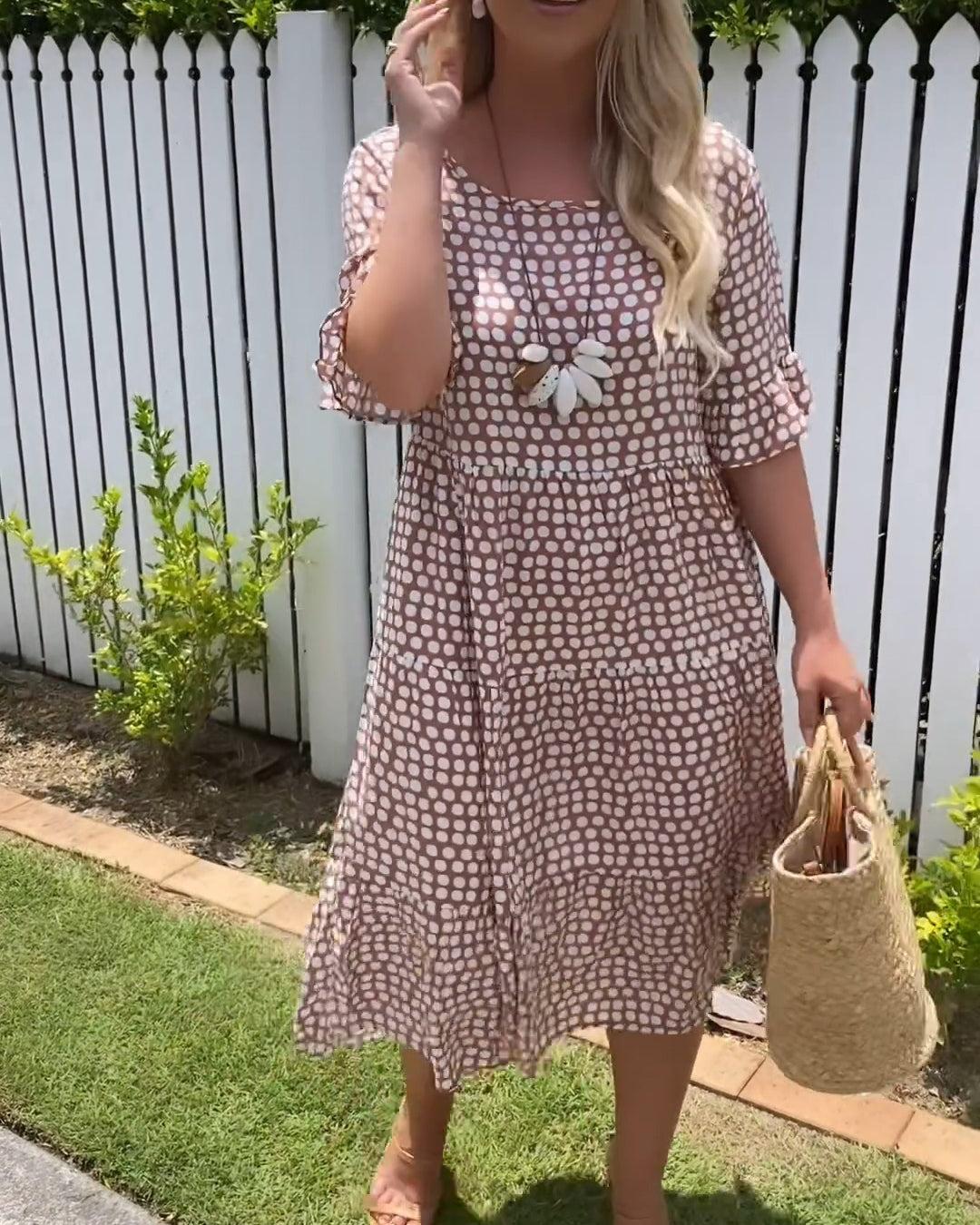 Rebecca | Casual chic fodros ujjú midi ruha