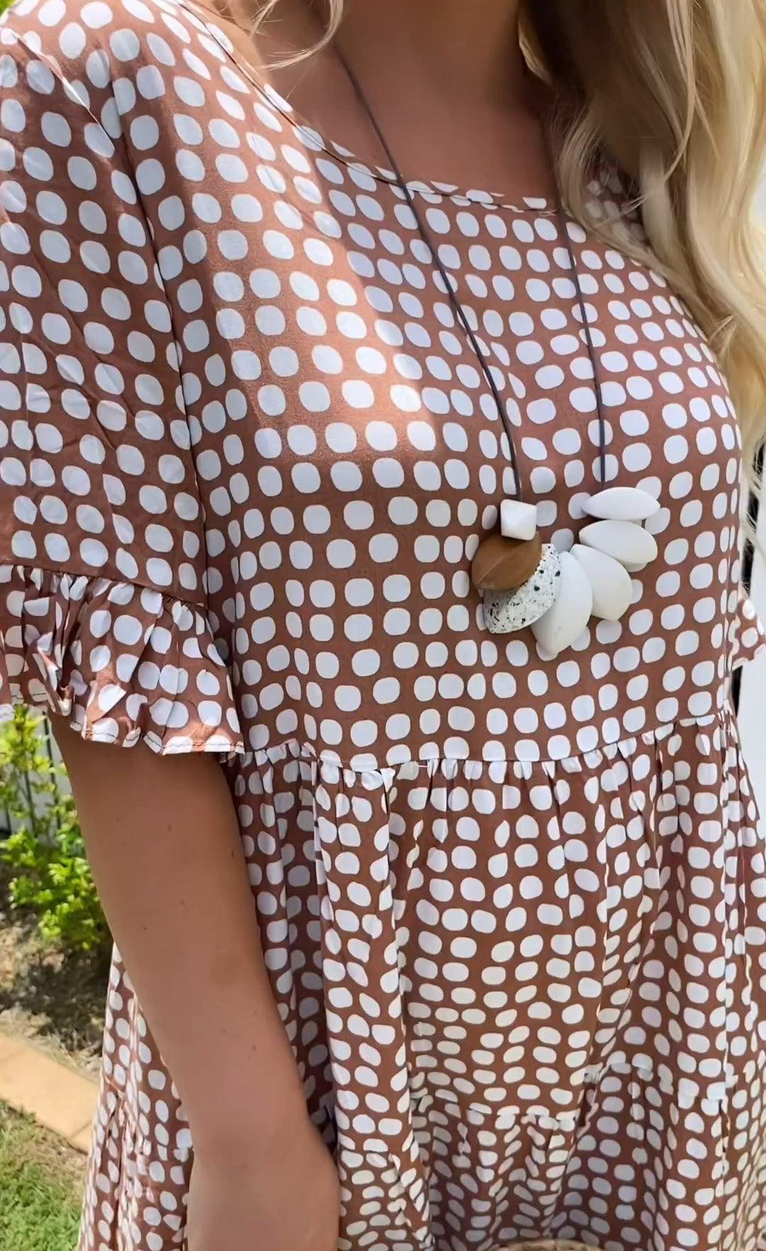 Rebecca | Casual chic fodros ujjú midi ruha