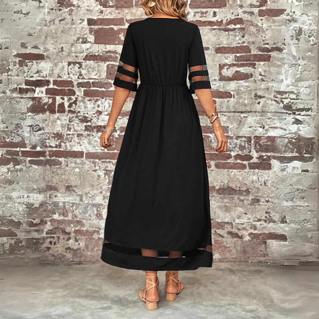 Freya | Vintage elegancia hálós patchwork nyári ruha