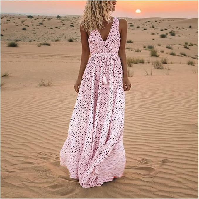 Ismena | Boho pöttyös maxi ruha