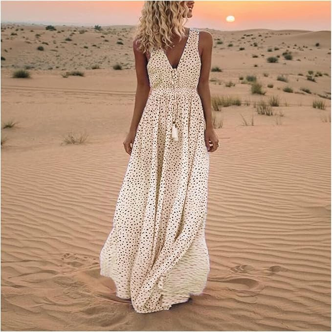Ismena | Boho pöttyös maxi ruha