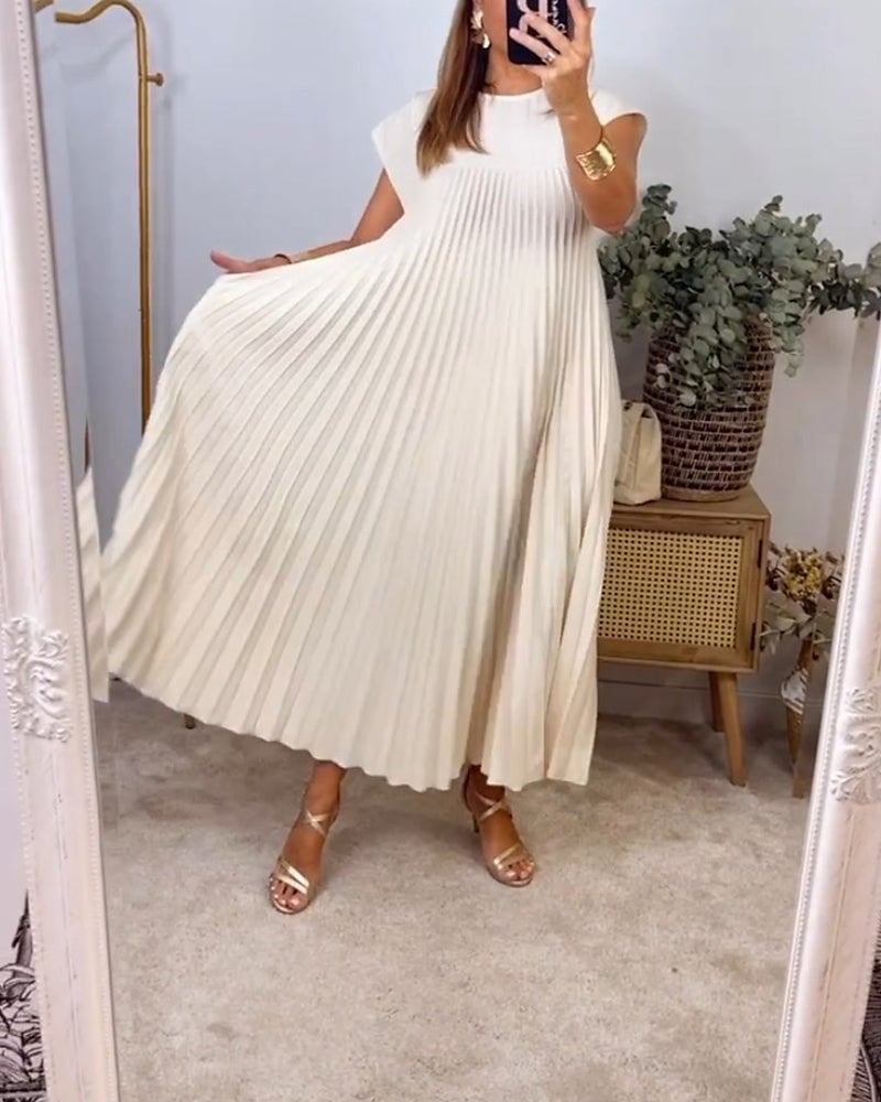 Sorrel | Elegáns, varrott, redős maxi ruha