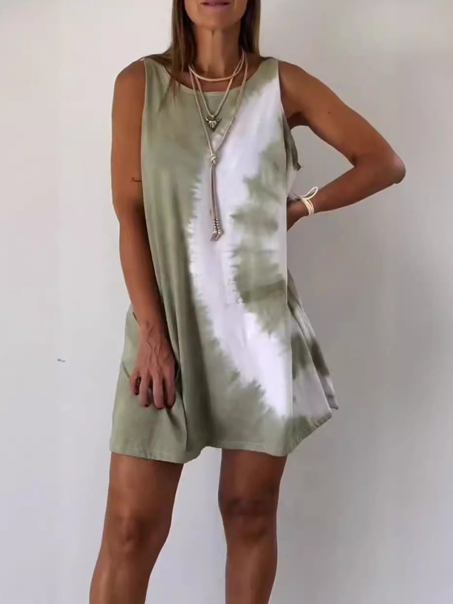 Josie | Gradiens tie dye mintás mini ruha