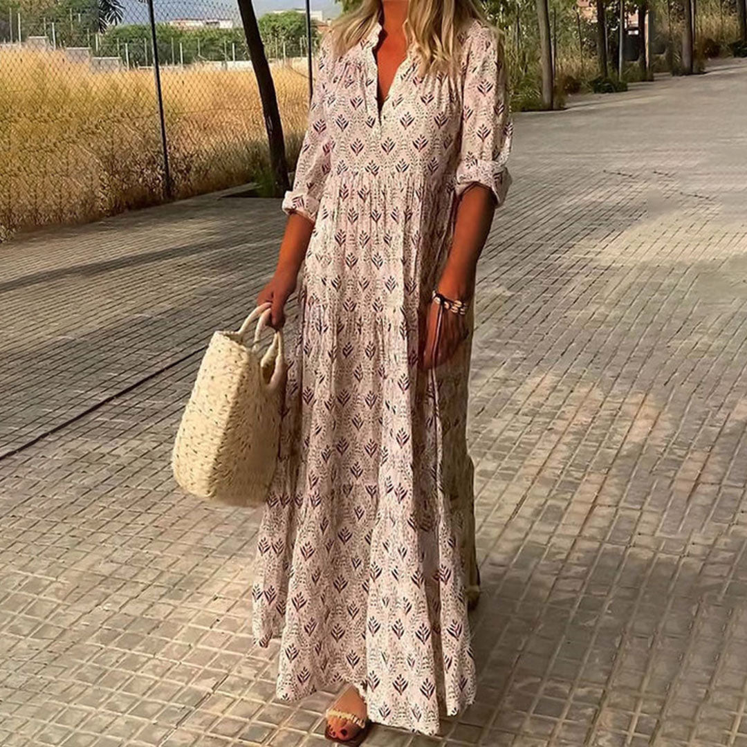 Alexa | Elegáns, lebegő boho maxi ruha