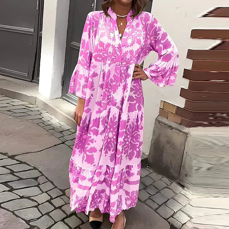 Avielle | Divatos, nyomtatott boho maxi ruha
