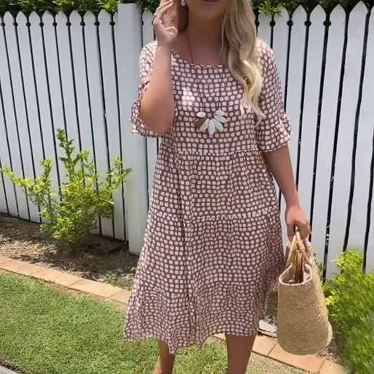 Rebecca | Casual chic fodros ujjú midi ruha