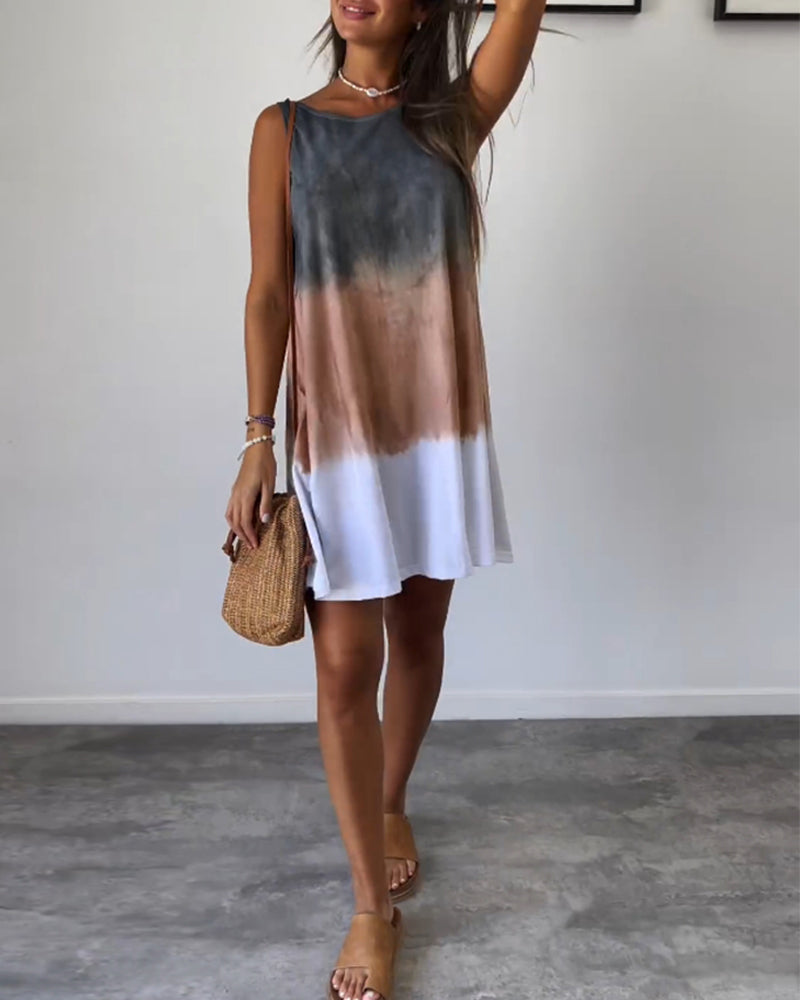 Josie | Gradiens tie dye mintás mini ruha