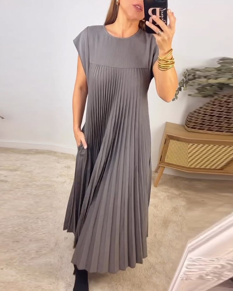 Sorrel | Elegáns, varrott, redős maxi ruha