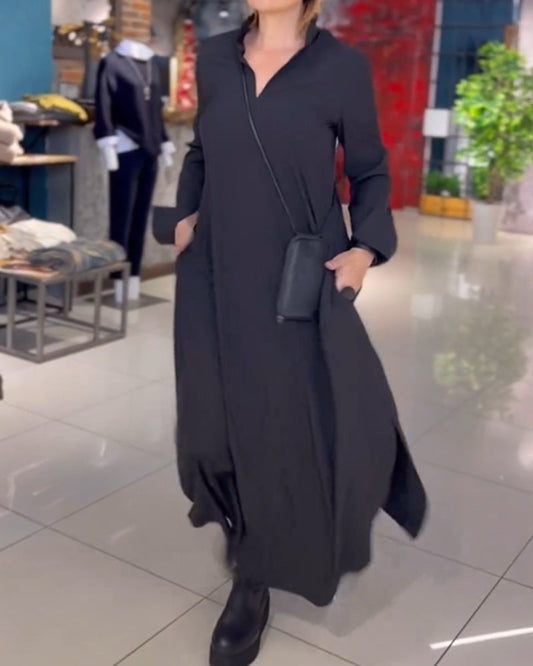 Evie | Retro hangulatú, laza fazonú maxi ruha