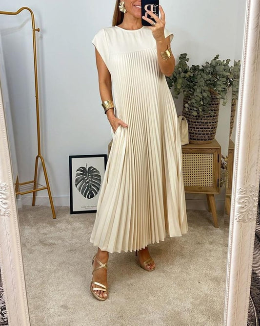 Sorrel | Elegáns, varrott, redős maxi ruha