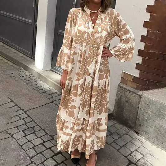 Avielle | Divatos, nyomtatott boho maxi ruha