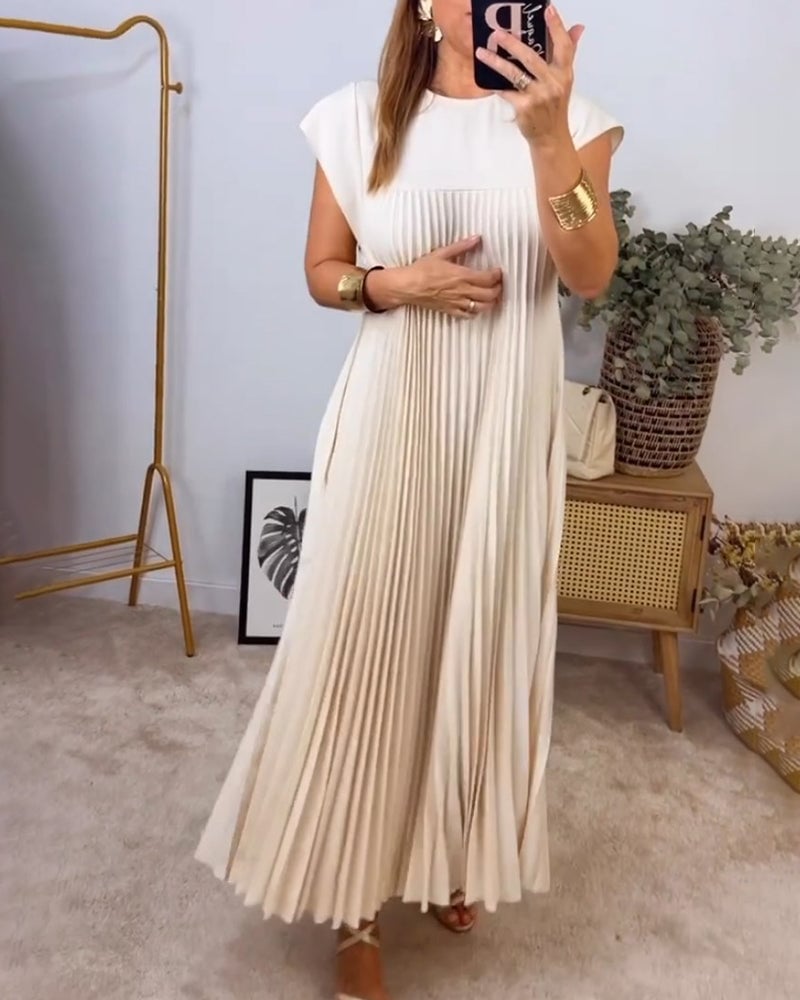 Sorrel | Elegáns, varrott, redős maxi ruha