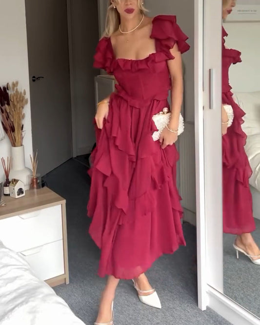 Quinlan | Elegant High-Waist ruha csipke díszítéssel