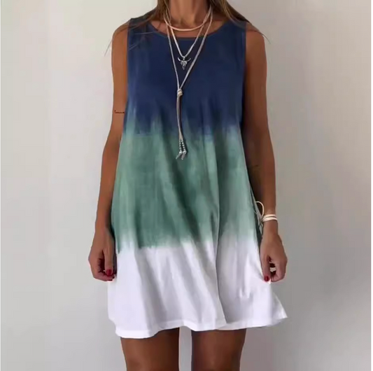 Josie | Gradiens tie dye mintás mini ruha