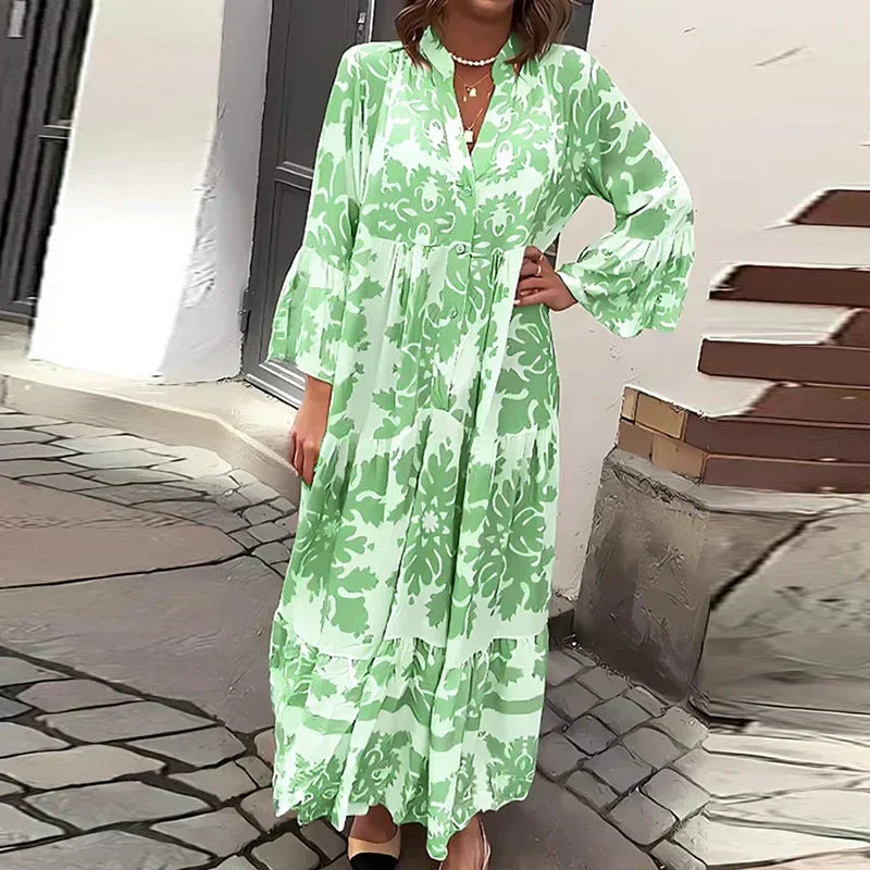 Avielle | Divatos, nyomtatott boho maxi ruha