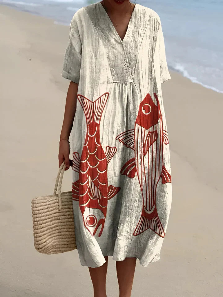 Saskia | Sikkes Summer Breeze nyomtatott ruha