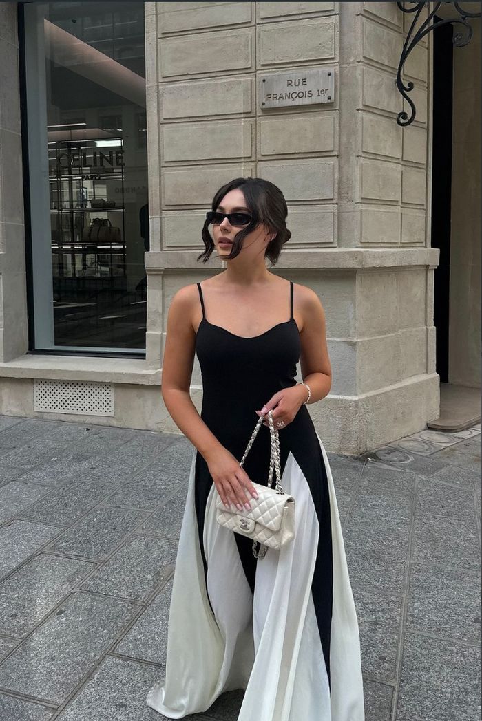Eliana | Panelekből álló maxi ruha