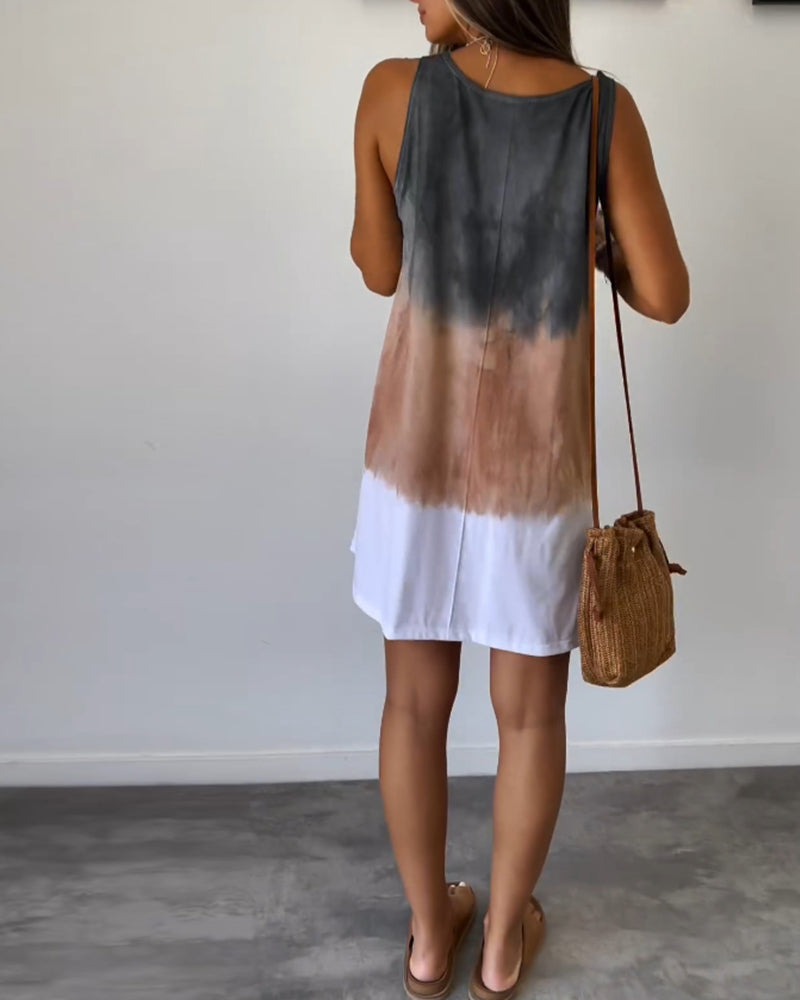 Josie | Gradiens tie dye mintás mini ruha