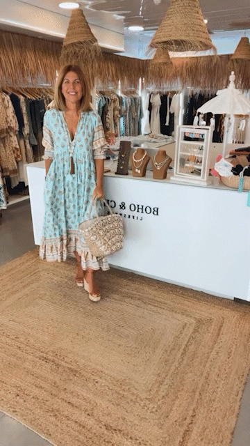 Jasmine | Lazább, hosszú lámpás ujjú boho maxi ruha